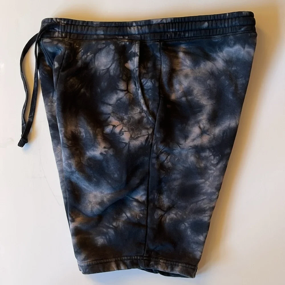 Independent Trading Company, Men's Black Fleece Tie-Dye Athletic Shorts Sz M - Picture 9 of 14